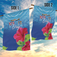 Bula Fiji Day Garden Flag Traditional Tapa Pattern With Hibiscus
