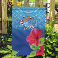 Bula Fiji Day Garden Flag Traditional Tapa Pattern With Hibiscus