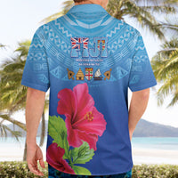 Bula Fiji Day Hawaiian Shirt Traditional Tapa Pattern With Hibiscus
