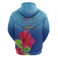 Bula Fiji Day Hoodie Traditional Tapa Pattern With Hibiscus