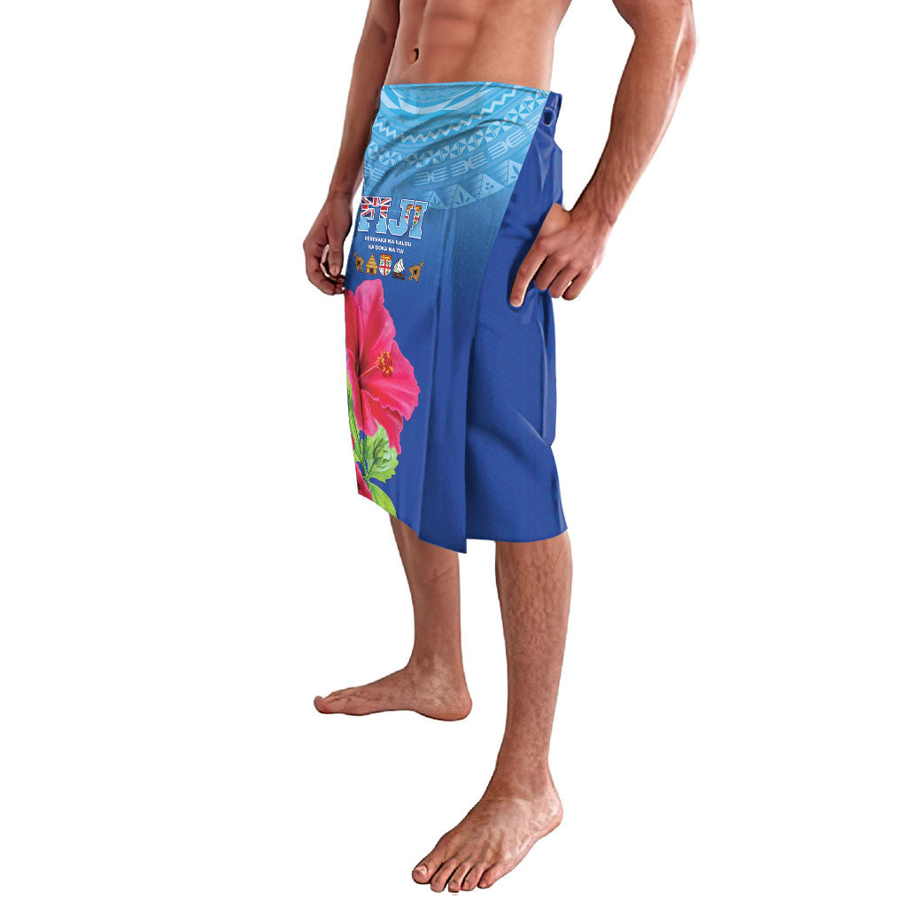 Bula Fiji Day Lavalava Traditional Tapa Pattern With Hibiscus LT05 - Polynesian Pride