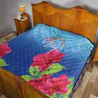 Bula Fiji Day Quilt Traditional Tapa Pattern With Hibiscus