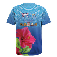 Bula Fiji Day Rugby Jersey Traditional Tapa Pattern With Hibiscus