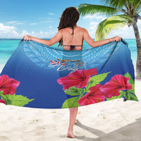 Bula Fiji Day Sarong Traditional Tapa Pattern With Hibiscus