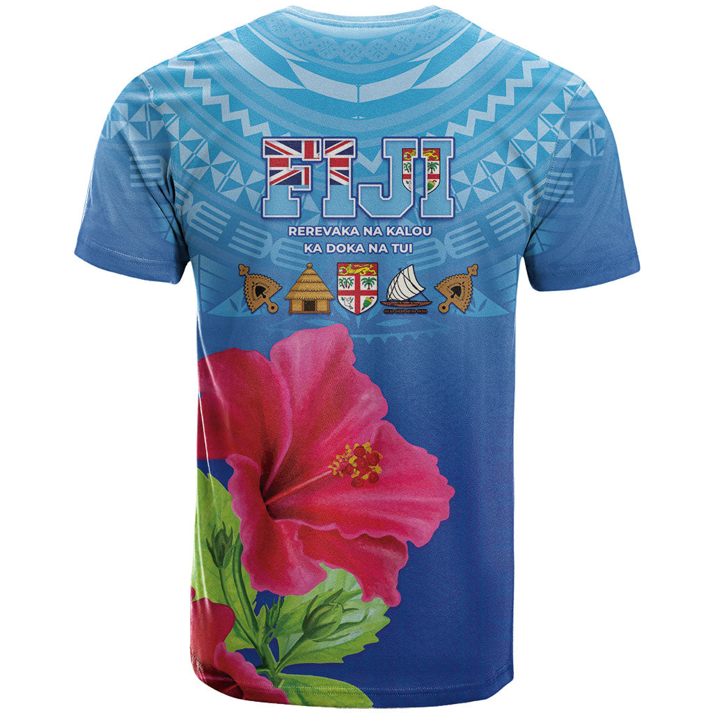 Bula Fiji Day T Shirt Traditional Tapa Pattern With Hibiscus