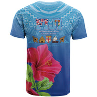Bula Fiji Day T Shirt Traditional Tapa Pattern With Hibiscus