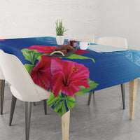 Bula Fiji Day Tablecloth Traditional Tapa Pattern With Hibiscus LT05 - Polynesian Pride