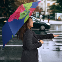 Bula Fiji Day Umbrella Traditional Tapa Pattern With Hibiscus