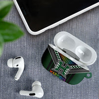 Hawaii Warriors Football AirPods Case Rainbow Kakau Pattern Black