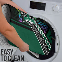 Hawaii Warriors Football Bathroom Set Rainbow Kakau Pattern Black