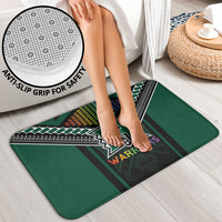 Hawaii Warriors Football Bathroom Set Rainbow Kakau Pattern Black