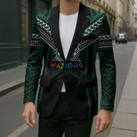 Custom Hawaii Warriors Football Blazer Rainbow Kakau Pattern Black