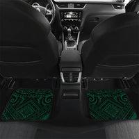 Custom Hawaii Warriors Football Car Mats Rainbow Kakau Pattern Black
