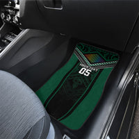 Custom Hawaii Warriors Football Car Mats Rainbow Kakau Pattern Black