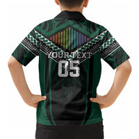 Custom Hawaii Warriors Football Hawaiian Shirt Rainbow Kakau Pattern Black