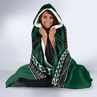 Hawaii Warriors Football Hooded Blanket Rainbow Kakau Pattern Black