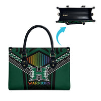 Hawaii Warriors Football Leather Bag Rainbow Kakau Pattern Black