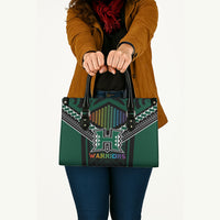 Hawaii Warriors Football Leather Bag Rainbow Kakau Pattern Black