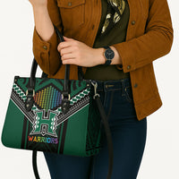 Hawaii Warriors Football Leather Bag Rainbow Kakau Pattern Black