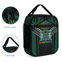 Hawaii Warriors Football Lunch Bag Rainbow Kakau Pattern Black