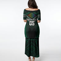 Custom Hawaii Warriors Football Puletasi Rainbow Kakau Pattern Black