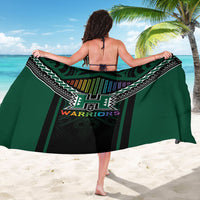 Hawaii Warriors Football Sarong Rainbow Kakau Pattern Black