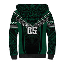 Custom Hawaii Warriors Football Sherpa Hoodie Rainbow Kakau Pattern Black LT05 - Polynesian Pride