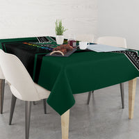 Hawaii Warriors Football Tablecloth Rainbow Kakau Pattern Black LT05 - Polynesian Pride
