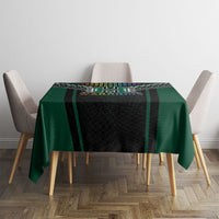 Hawaii Warriors Football Tablecloth Rainbow Kakau Pattern Black LT05 - Polynesian Pride