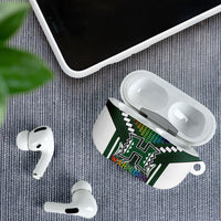 Hawaii Warriors Football AirPods Case Rainbow Kakau Pattern Green