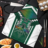 Hawaii Warriors Football Apron Rainbow Kakau Pattern Green