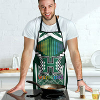 Hawaii Warriors Football Apron Rainbow Kakau Pattern Green