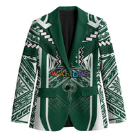 Custom Hawaii Warriors Football Blazer Rainbow Kakau Pattern Green