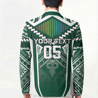 Custom Hawaii Warriors Football Blazer Rainbow Kakau Pattern Green