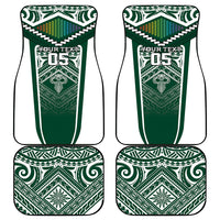 Custom Hawaii Warriors Football Car Mats Rainbow Kakau Pattern Green