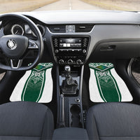 Custom Hawaii Warriors Football Car Mats Rainbow Kakau Pattern Green