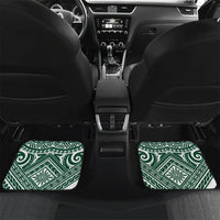 Custom Hawaii Warriors Football Car Mats Rainbow Kakau Pattern Green