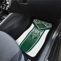 Custom Hawaii Warriors Football Car Mats Rainbow Kakau Pattern Green