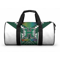 Hawaii Warriors Football Duffle Bag Rainbow Kakau Pattern Green