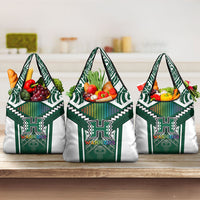 Hawaii Warriors Football Grocery Bag Rainbow Kakau Pattern Green