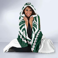 Hawaii Warriors Football Hooded Blanket Rainbow Kakau Pattern Green
