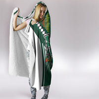 Hawaii Warriors Football Hooded Blanket Rainbow Kakau Pattern Green