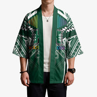 Custom Hawaii Warriors Football Kimono Rainbow Kakau Pattern Green