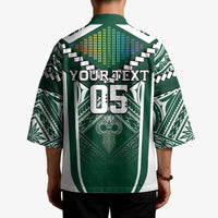 Custom Hawaii Warriors Football Kimono Rainbow Kakau Pattern Green