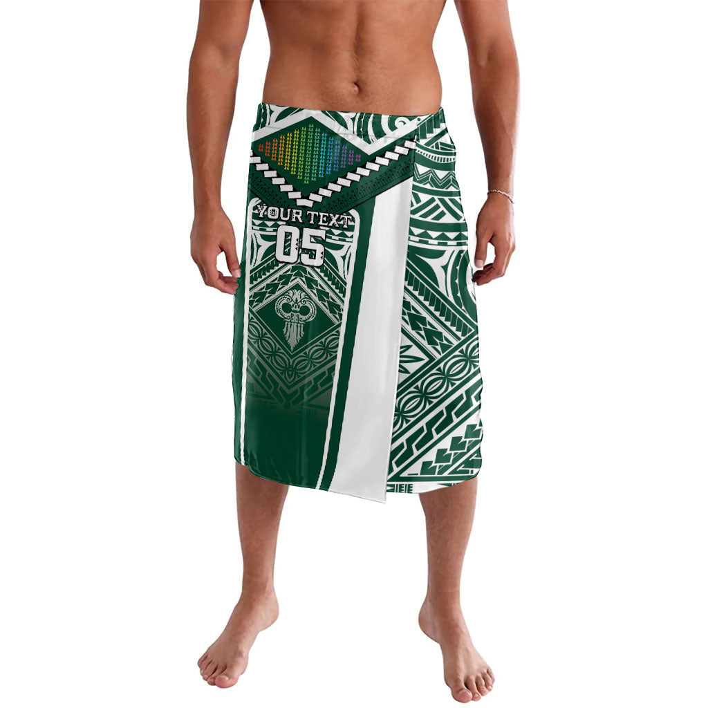 Custom Hawaii Warriors Football Lavalava Rainbow Kakau Pattern Green