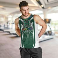 Custom Hawaii Warriors Football Men Tank Top Rainbow Kakau Pattern Green