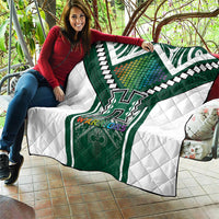 Hawaii Warriors Football Quilt Rainbow Kakau Pattern Green