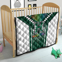 Hawaii Warriors Football Quilt Rainbow Kakau Pattern Green