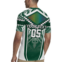 Custom Hawaii Warriors Football Rugby Jersey Rainbow Kakau Pattern Green