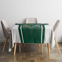 Hawaii Warriors Football Tablecloth Rainbow Kakau Pattern Green